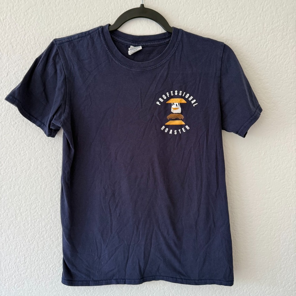 Graphic T-Shirt Mens Small Navy Blue Professional Roaster Smores Tee